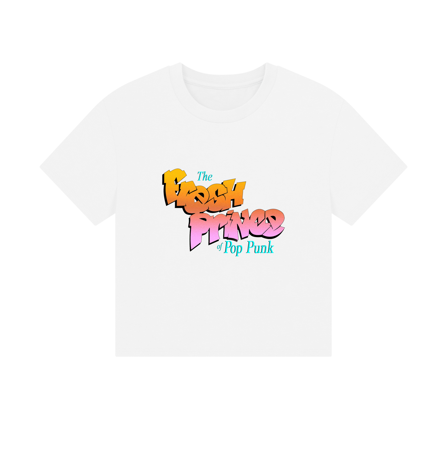 White Printed T-shirt Front