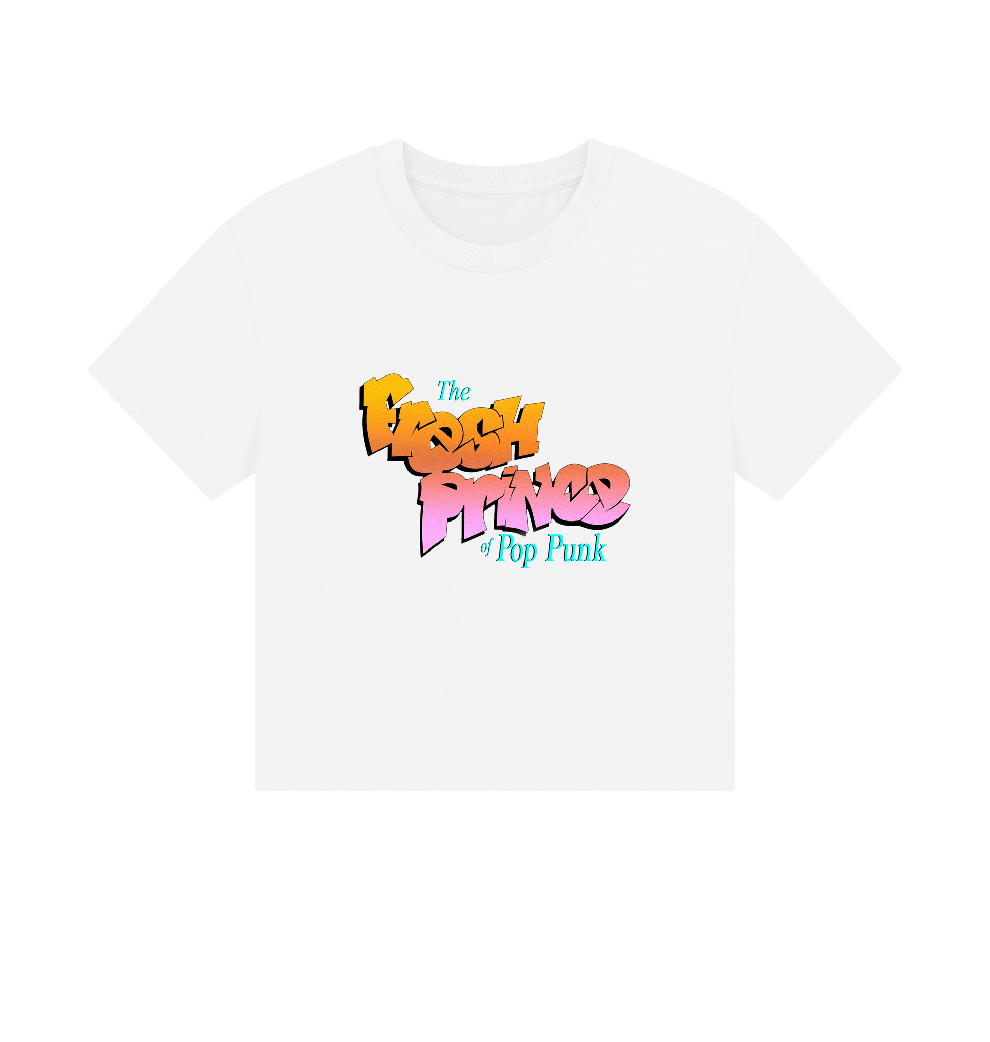 White Printed T-shirt Front