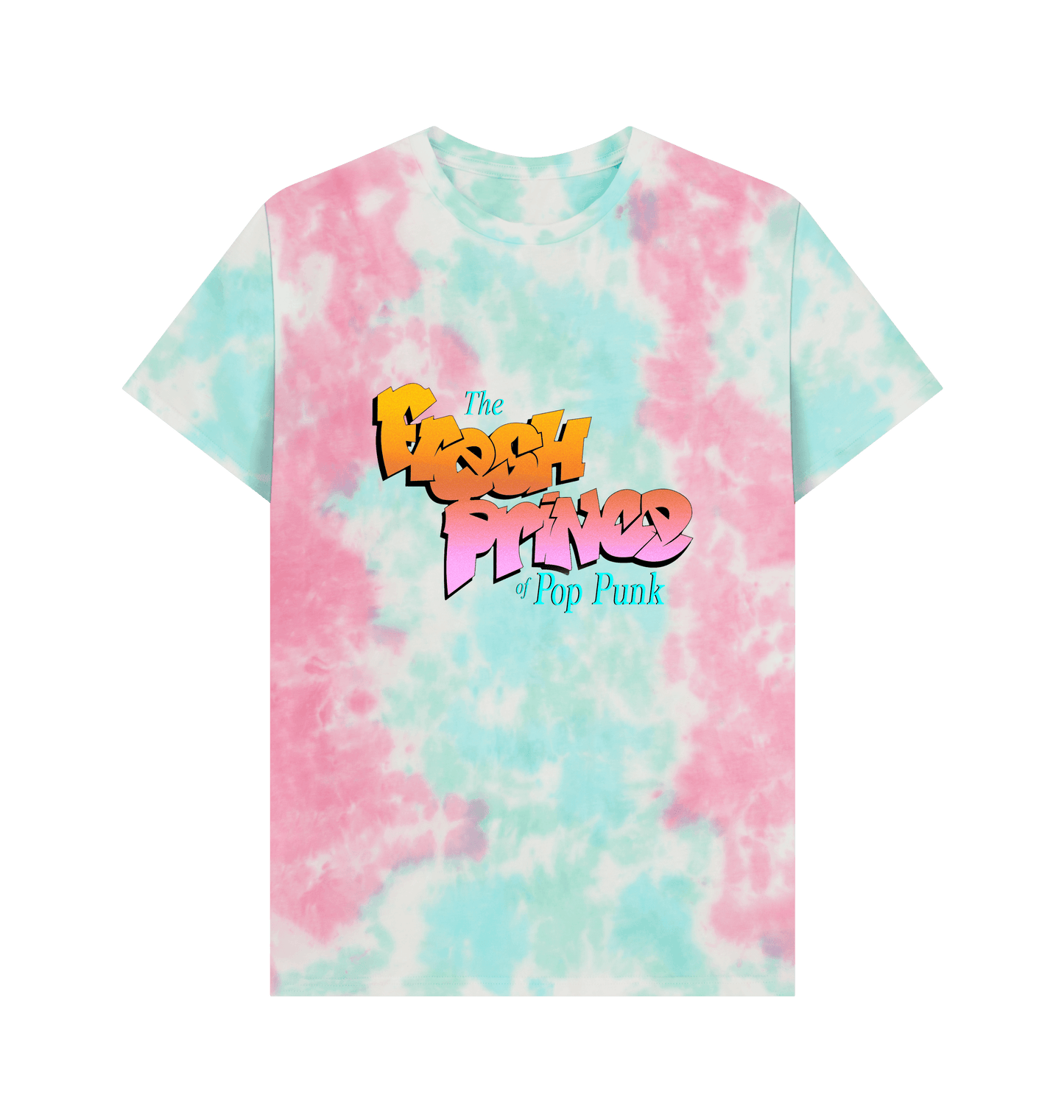 Pastel Tie Dye Printed Premium T-Shirt Front